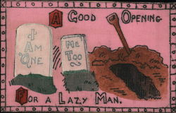 A Good Opening For a Lazy Man... Postcard