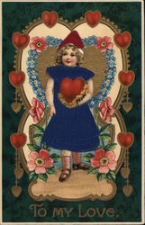 To My Love Hearts Postcard Postcard Postcard