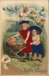 Best Easter Wishes With Children Postcard Postcard Postcard