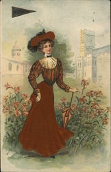 State or College Girl Postcard