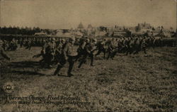 German Charge, Fixed Bayonets, photo taken from American Lines France World War I Postcard Postcard Postcard