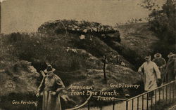 American Front Line Trench France Postcard