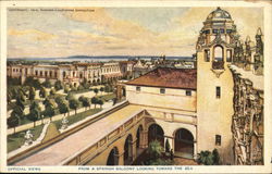 View from Spanish Balcony Toward the Sea 1915 Panama-California Exposition Postcard Postcard Postcard