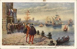 Colonists Leaving England for Jamestown 1907 Jamestown Exposition Postcard Postcard Postcard