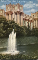 Pillars, Palace of Fine Arts 1915 Panama-Pacific Exposition Postcard Postcard Postcard