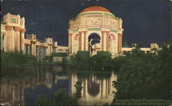 Fine Arts Palace, Illuminated 1915 Panama-Pacific Exposition Postcard Postcard Postcard