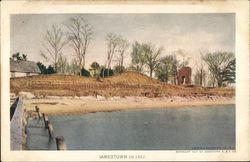 Dirt Riverbank and Shore Across Water View-Jamestown in 1907 Postcard