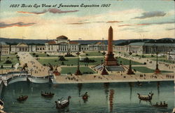 Bird's Eye View of Exposition 1907 Jamestown Exposition Postcard Postcard Postcard