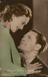 Margaret Lindsay & Donald Woods Actors Postcard Postcard Postcard