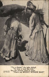 Two Women Passing in the Street, Talking to Each Other Postcard Postcard Postcard