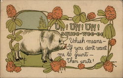 Un! Uff! Uff! squee-wee-ee Pigs Postcard Postcard Postcard