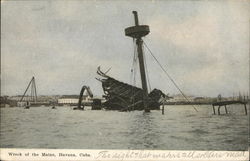 Wreck of the Maine, Havana, Cuba Navy Postcard Postcard Postcard