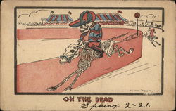 On the dead Horse Racing Postcard Postcard Postcard