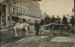 "Catfish" Men with Huge Fish on Horse-Drawn Wagon Postcard