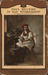 Paul Revere in His Workshop Postcard