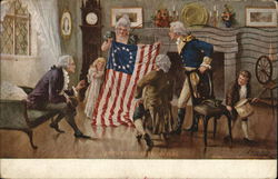 Birth of the American Flag Postcard