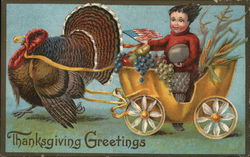 Thanksgiving Greetings Turkeys Postcard Postcard Postcard