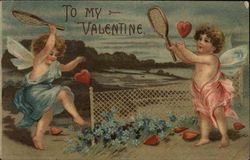 To My Valentine Cupid Postcard Postcard Postcard