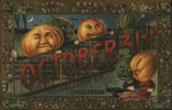 October 31st Halloween Greetings Postcard Postcard Postcard