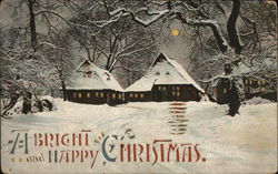 A Bright and Happy Christmas Postcard Postcard Postcard