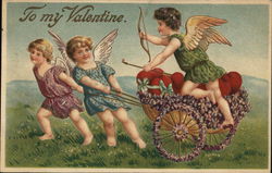 To My Valentine Cupid Postcard Postcard Postcard