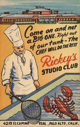 Rickey's Studio Club Palo Alto, CA Postcard Postcard Postcard