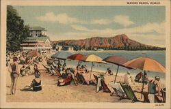 Waikiki Beach Honolulu, HI Postcard Postcard Postcard