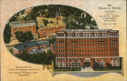 Majestic Hotel and Bath House Hot Springs National Park Postcard Postcard Postcard