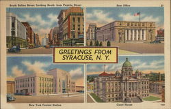 Greetings from Syracuse New York Postcard Postcard Postcard