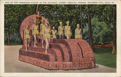 One of the Gorgeous Floats in the National Cherry Festival Parade Traverse City, MI Postcard Postcard Postcard