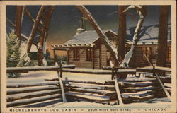 Mickelberry's Log Cabin - 2300 West 95th Street Postcard