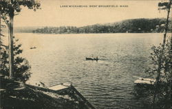 Lake Wickaboag View West Brookfield, MA Postcard Postcard Postcard