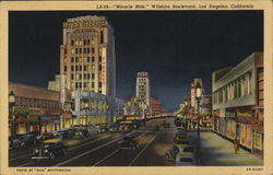 Wilshire Boulevard - Miracle Mile Postcard