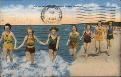 Fun on the Beach at South Haven, Mich. Michigan Postcard Postcard Postcard