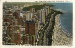 Lake Shore Drive, North from Drake Hotel Chicago, IL Postcard Postcard Postcard