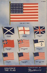 Evolution of the U.S. Flag Flags Postcard Postcard Postcard