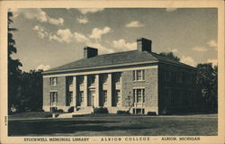 Albion College - Stockwell Memorial Library Postcard