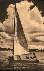 Sailing - Camp Tejas, Houston and Harris County Girl Scouts Postcard