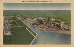 Aerial View of Ford Plant River Rouge, MI Postcard Postcard Postcard