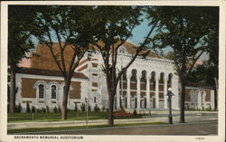 Sacramento Memorial Auditorium California Postcard Postcard Postcard