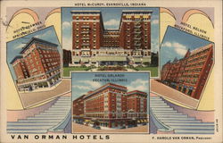 The Van Orman Hotels Postcard