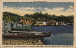 View of Town and Port Postcard