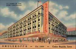 2 1/2 Acres of Fine Home Furnishings - Smulekoff's - Est. 1889 Cedar Rapids, IA Postcard Postcard Postcard