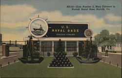 Norfolk Naval Base - Gate Number 2, Main Entrance Postcard