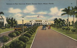 Entrance to Pan American Airport, Coconut Grove Miami, FL Postcard Postcard Postcard