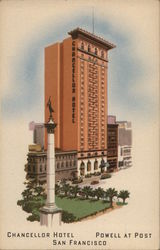 "Distinctive" Chancellor Hotel, Powell at Post Sts., at Union Square Postcard