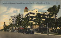 Town House, Dempsey, Vanderbilt and Roney Plaza Hotels Miami Beach, FL Postcard Postcard Postcard