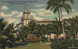 Roney Plaza Hotel from Collins Park Miami Beach, FL Postcard Postcard Postcard