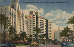 Luxurious Hotel Row - Collins Avenue Miami Beach, FL Postcard Postcard Postcard