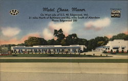 Motel Chase Manor, On West Side of U. S. 40 Postcard